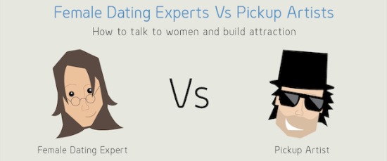 Female Dating Experts Vs Pickup Artists Infographic