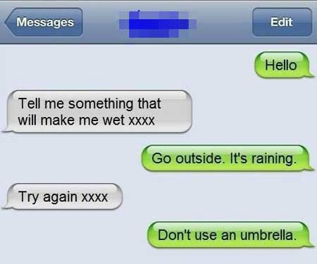 Make wet a girl that texts