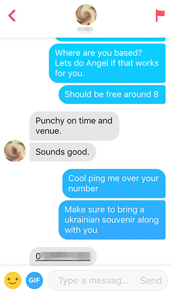 using the word lets to get a date on tinder