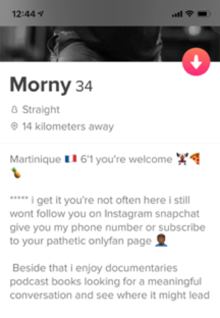 Tinder bios for guys - don't be negative